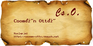Csomán Ottó névjegykártya
